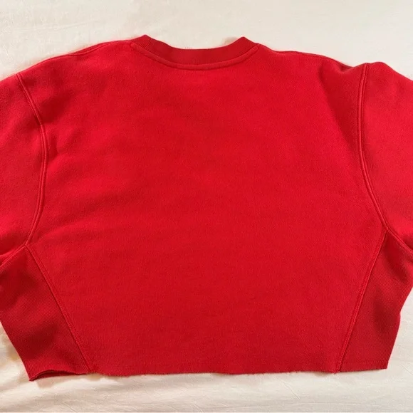 Champion Women's Bold Red Cropped Sweatshirt - Picture 2 of 6